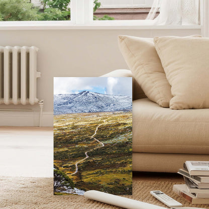 Kosciuszko National Park Peak View Snow Path 40x60cm Metal Print Ready to Hang