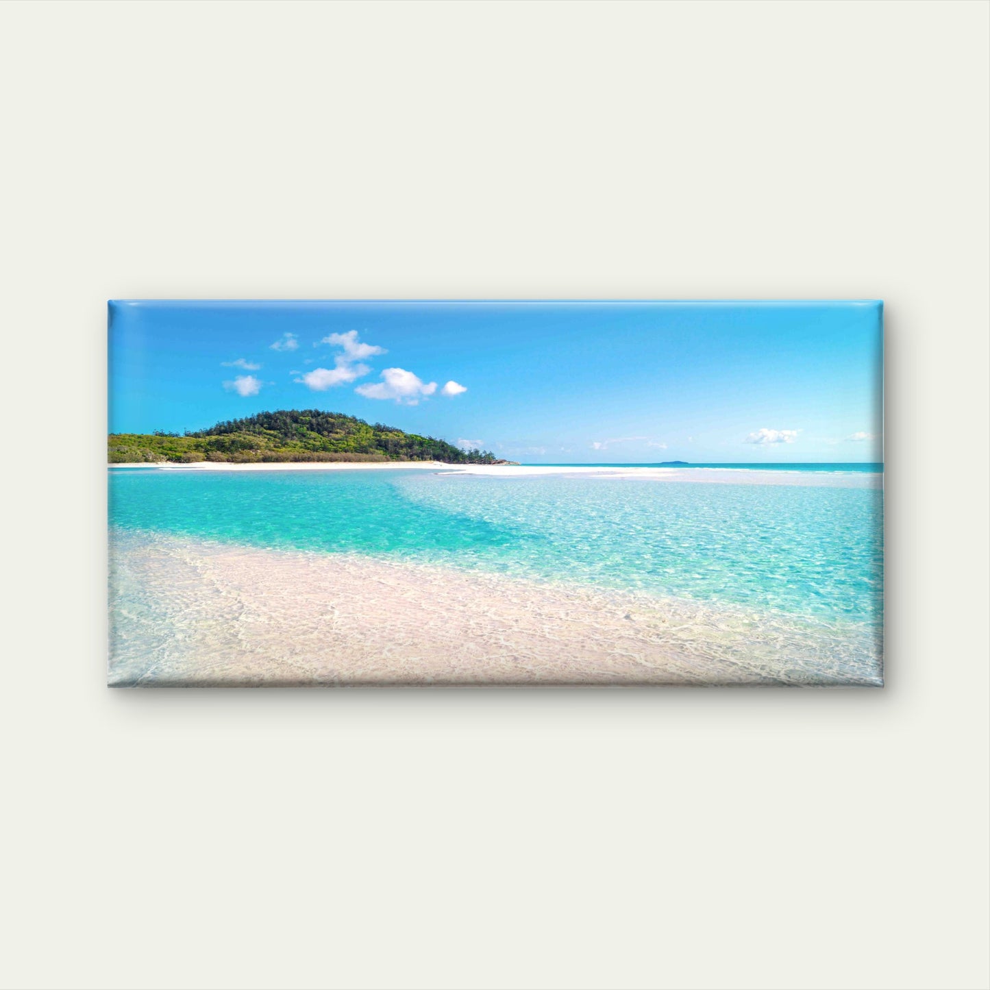 Tropical Paradise Beach Wall Art Canvas Office Home Room Framed 120x60cm