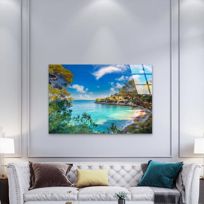 Scenic Riviera Beach Tempered Glass Printing Wall Art Australian Made Quality