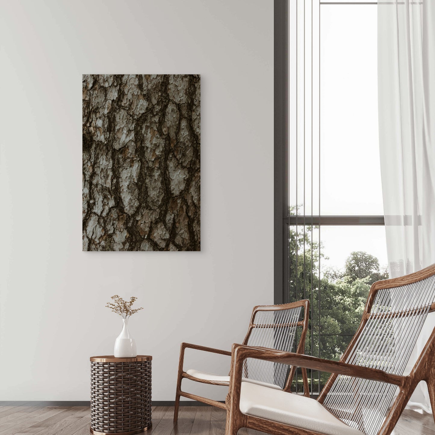 Close-Up of Tree Bark 60x90cm Metal Print Ready to Hang