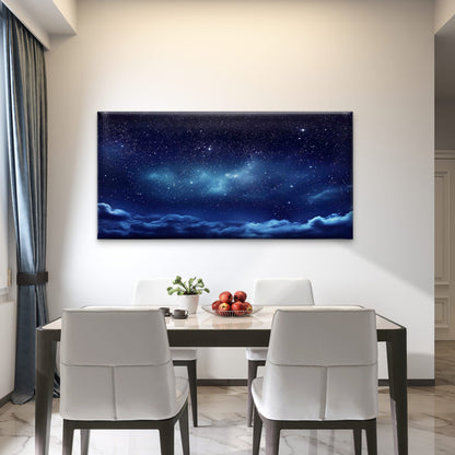 Dreamy Midnight Clouds Wall Art Canvas Office Home Room Framed 120x60cm