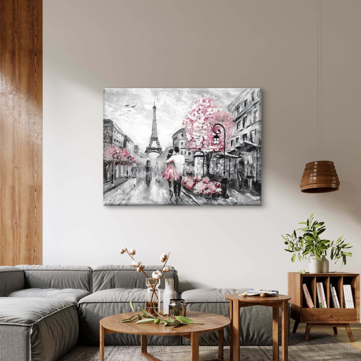 Romantic Couple walking Paris Painting Print 100% Australian Made