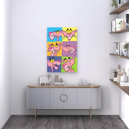 Cartoon Style Collage Metal Print Ready to Hang