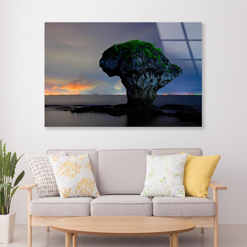 The Vase-Shaped Rock on the Sea Taiwan Acrylic Glass Print Tempered Glass Wall Art 100% Made in Australia Ready to Hang