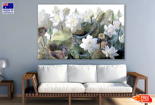 Colorful Flowers Digital Painting 90x60cm Print 100% Australian Made