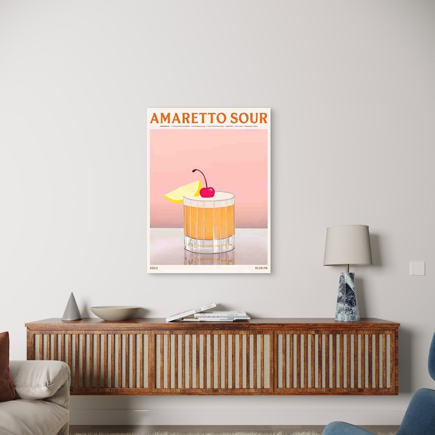 Sour Inspired with Lemon and Cherry Metal Print Ready to Hang