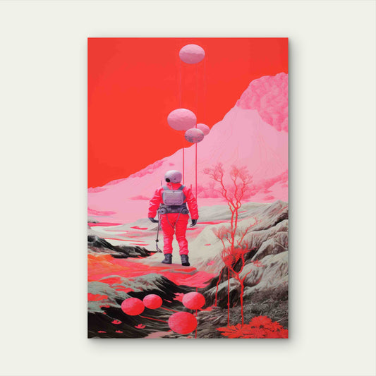 The Pink Moonscape 60x90cm Metal Print Ready to Hang