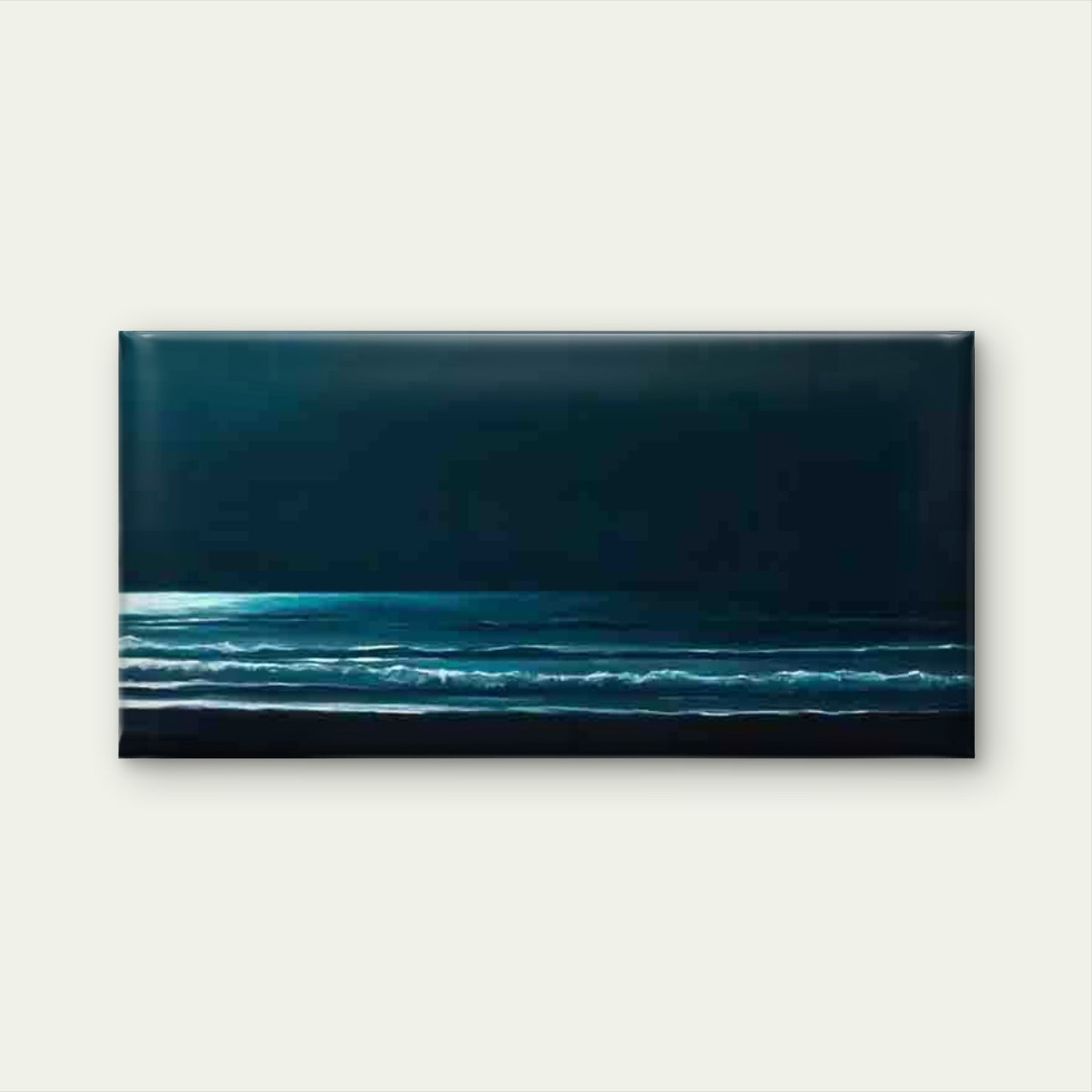 Ocean Night Glow Wall Art Canvas Office Home Room Framed 120x60cm