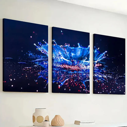 3pcs Modern Style Fashion Fantasy Abstract Water Art Splash Wall Art Set Canvas Unframed - High Quality Print 100% Australian Made Wall Canvas