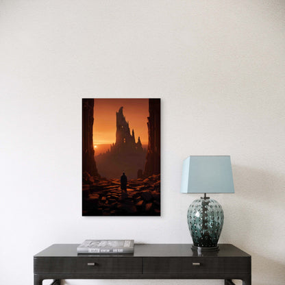 Ancient Ruins of a Futuristic City Metal Print Ready to Hang