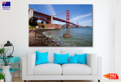 Golden Gate Bridge in The Bright Summer Light Wall Art Decor 100% Australian Made