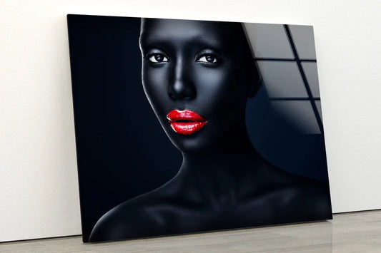 Girl with Black Makeup UV Direct Aluminum Print Australian Made Quality