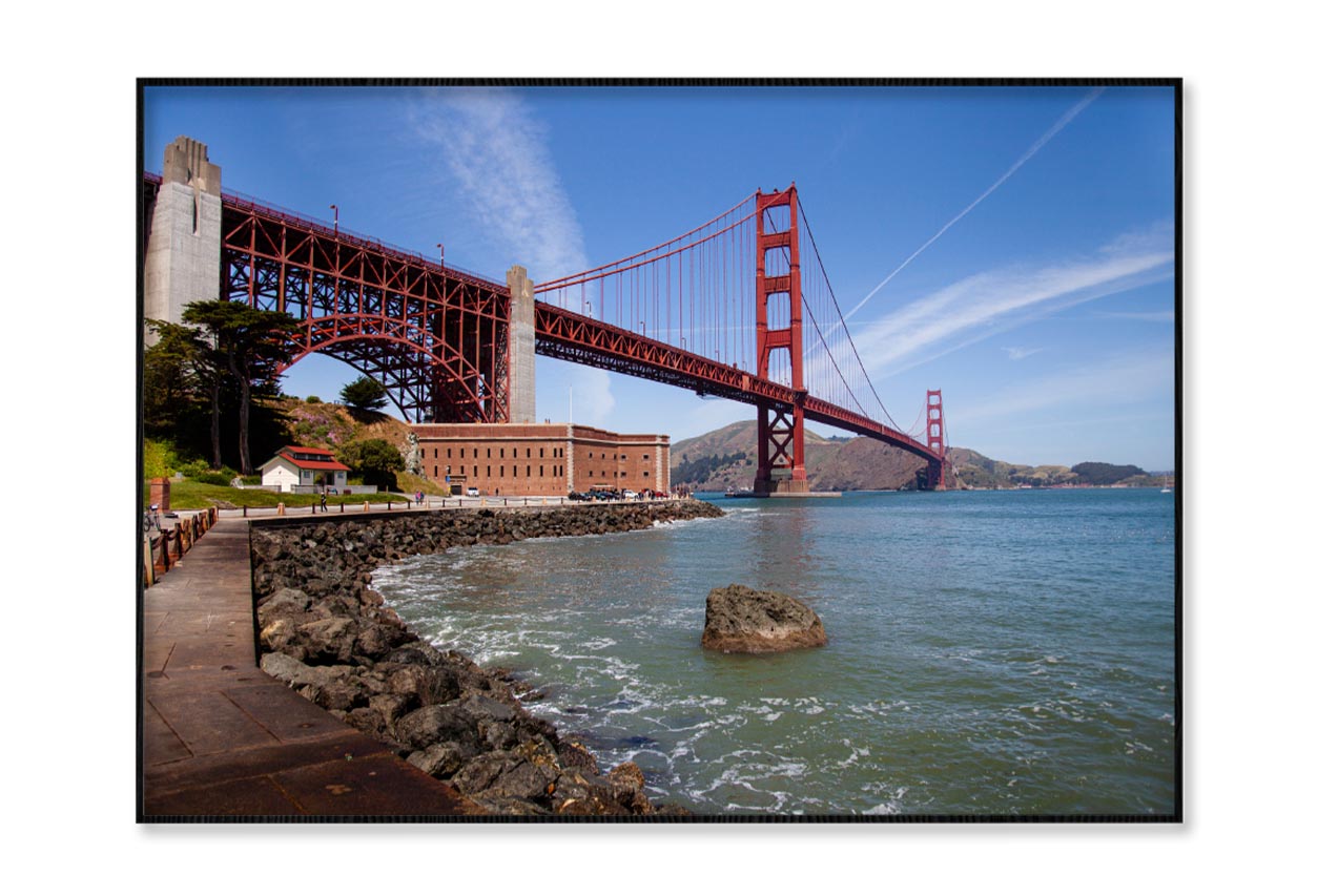 Golden Gate Bridge in The Bright Summer Light Home Decor Premium Quality Poster Print Choose Your Sizes