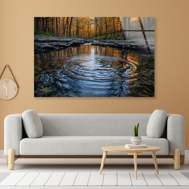 Autumn in the Woods Acrylic Glass Print Tempered Glass Wall Art 100% Made in Australia Ready to Hang - Bella Home Decor