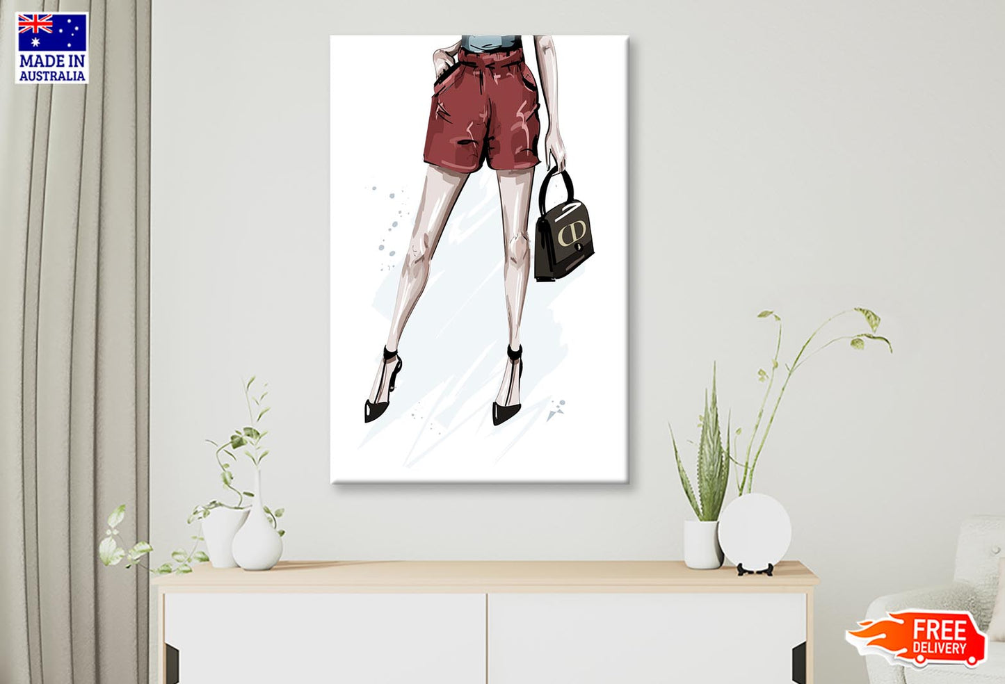 Black Heels with Luxury Bag Wall Art Limited Edition High Quality Print