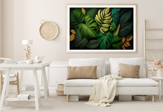 Lush Tropical Leaves in Vibrant Green Home Decor Premium Quality Poster Print Choose Your Sizes