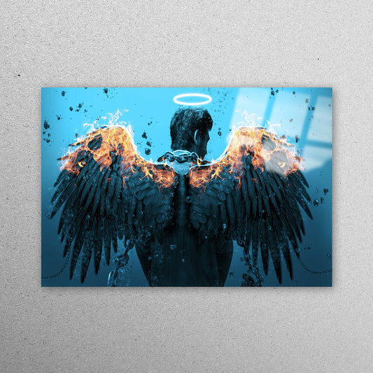 Angel And Devil Wall Art Acrylic Glass Print Tempered Glass Wall Art 100% Made in Australia Ready to Hang