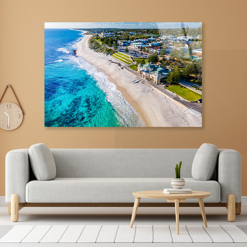 Clear Cottesloe Beach Australia Acrylic Glass Print Tempered Glass Wall Art 100% Made in Australia Ready to Hang - Bella Home Decor