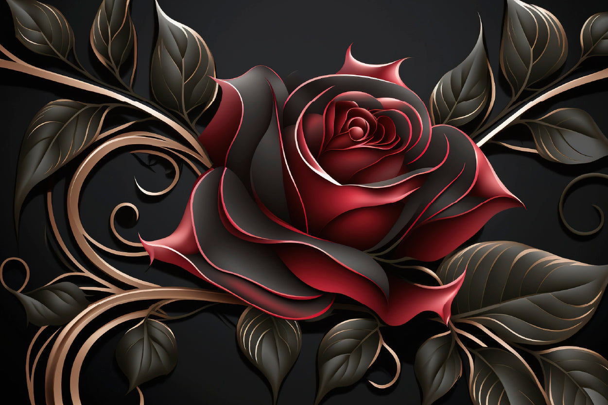 Roses Artistic Flower Design Print 100% Australian Made - Bella Home Decor