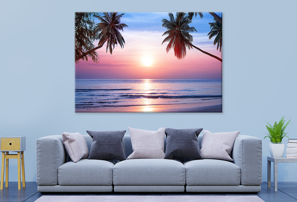 Sunrise on Tropical Island Beach Wall Art Decor 100% Australian Made - Bella Home Decor