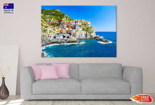 Houses of Manarola town Italy Print 100% Australian Made