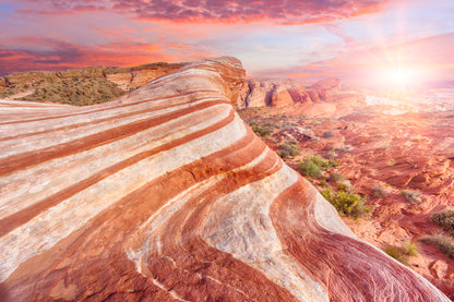 Amazing Colors and Shape of The Fire Wave Rock in Valley Of Fire State Park, Nevada, USA Wall Art Decor 100% Australian Made - Bella Home Decor