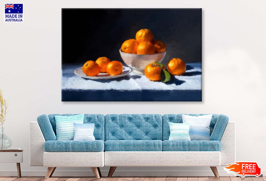 Life with Mandarins - Oil Painting Wall Art Limited Edition High Quality Print