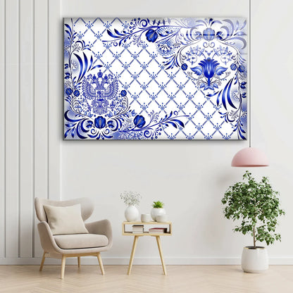 Blue Pattern Design UV Direct Aluminum Print Australian Made Quality