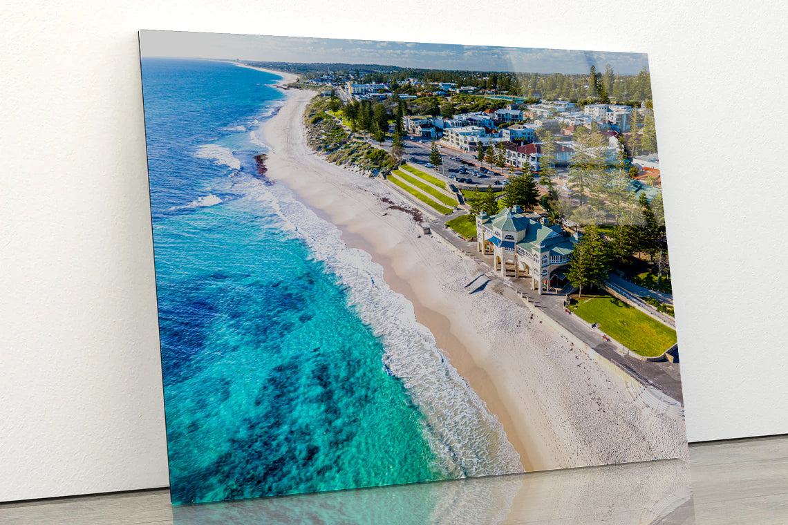 Clear Cottesloe Beach Australia Acrylic Glass Print Tempered Glass Wall Art 100% Made in Australia Ready to Hang - Bella Home Decor