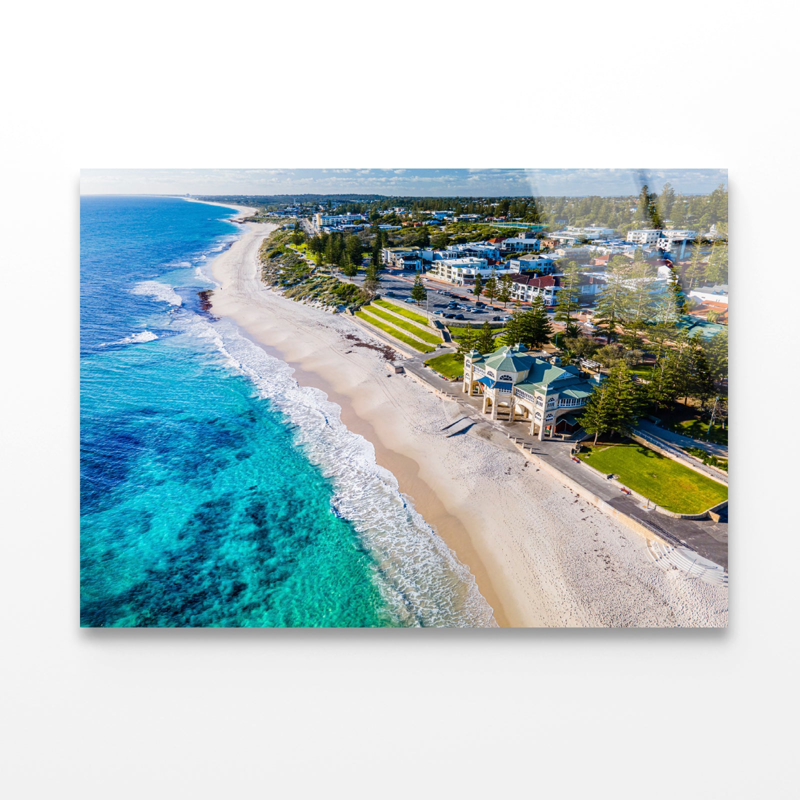 Clear Cottesloe Beach Australia Acrylic Glass Print Tempered Glass Wall Art 100% Made in Australia Ready to Hang - Bella Home Decor