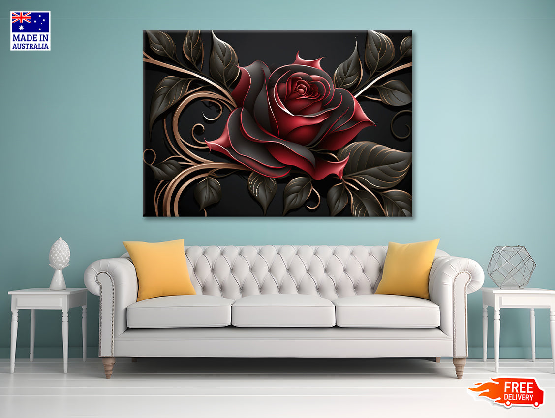 Roses Artistic Flower Design Print 100% Australian Made - Bella Home Decor