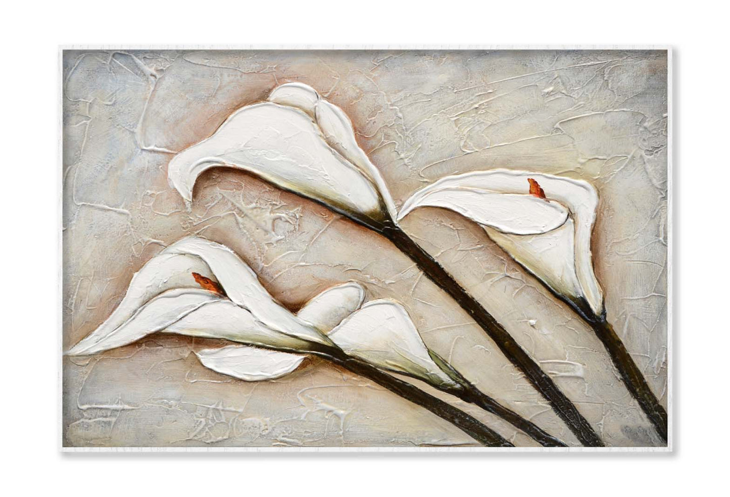 White Calla Lily Flower Oil Painting Wall Art Limited Edition High Quality Print