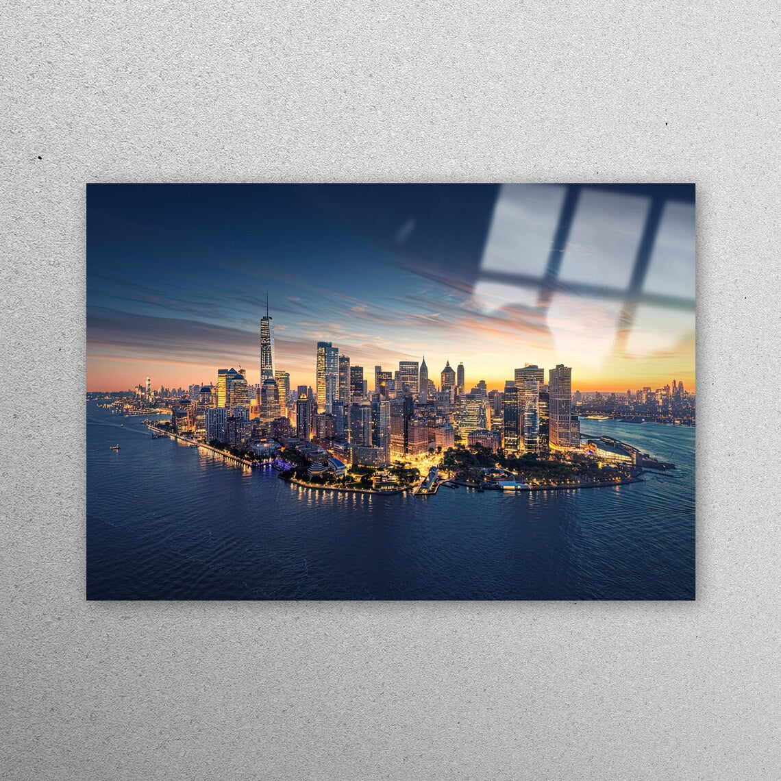 Sunset Sky New York Acrylic Glass Print Tempered Glass Wall Art 100% Made in Australia Ready to Hang