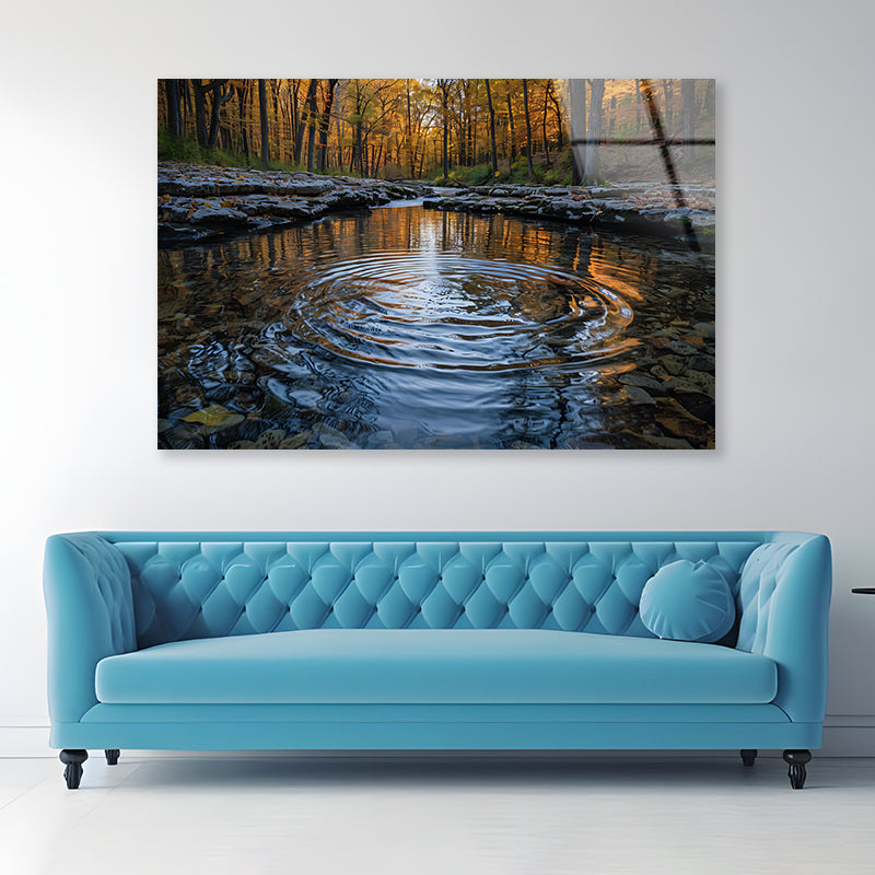 Autumn in the Woods Acrylic Glass Print Tempered Glass Wall Art 100% Made in Australia Ready to Hang - Bella Home Decor