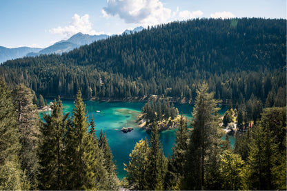 Mountain Landscapes In Switzerland Glass Framed Wall Art, Ready to Hang Quality Print