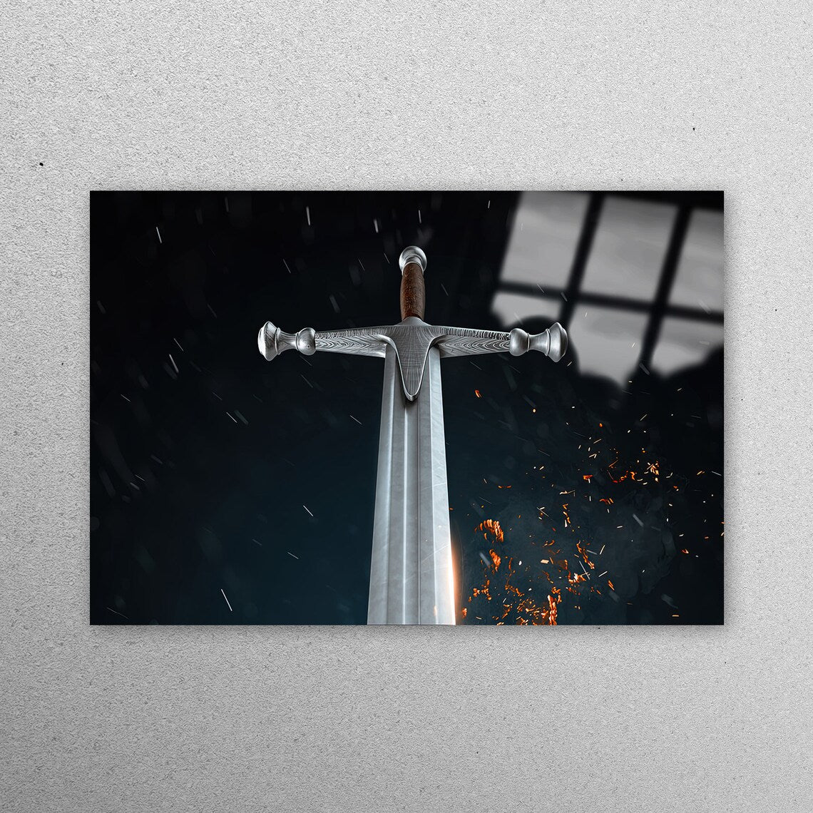 Sword Excalibur Acrylic Glass Print Tempered Glass Wall Art 100% Made in Australia Ready to Hang