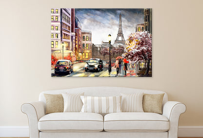 Oil Painting Street View of Paris Wall Art Decor 100% Australian Made - Bella Home Decor