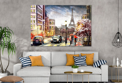Oil Painting Street View of Paris Wall Art Decor 100% Australian Made - Bella Home Decor
