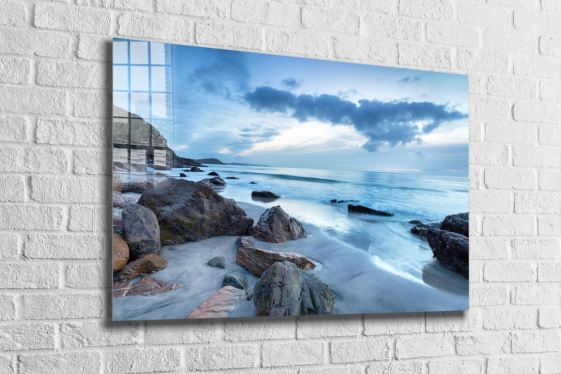 Rocky Seashore View UV Direct Aluminum Print Australian Made Quality