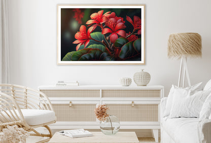 Red Tropical Flowers Home Decor Premium Quality Poster Print Choose Your Sizes