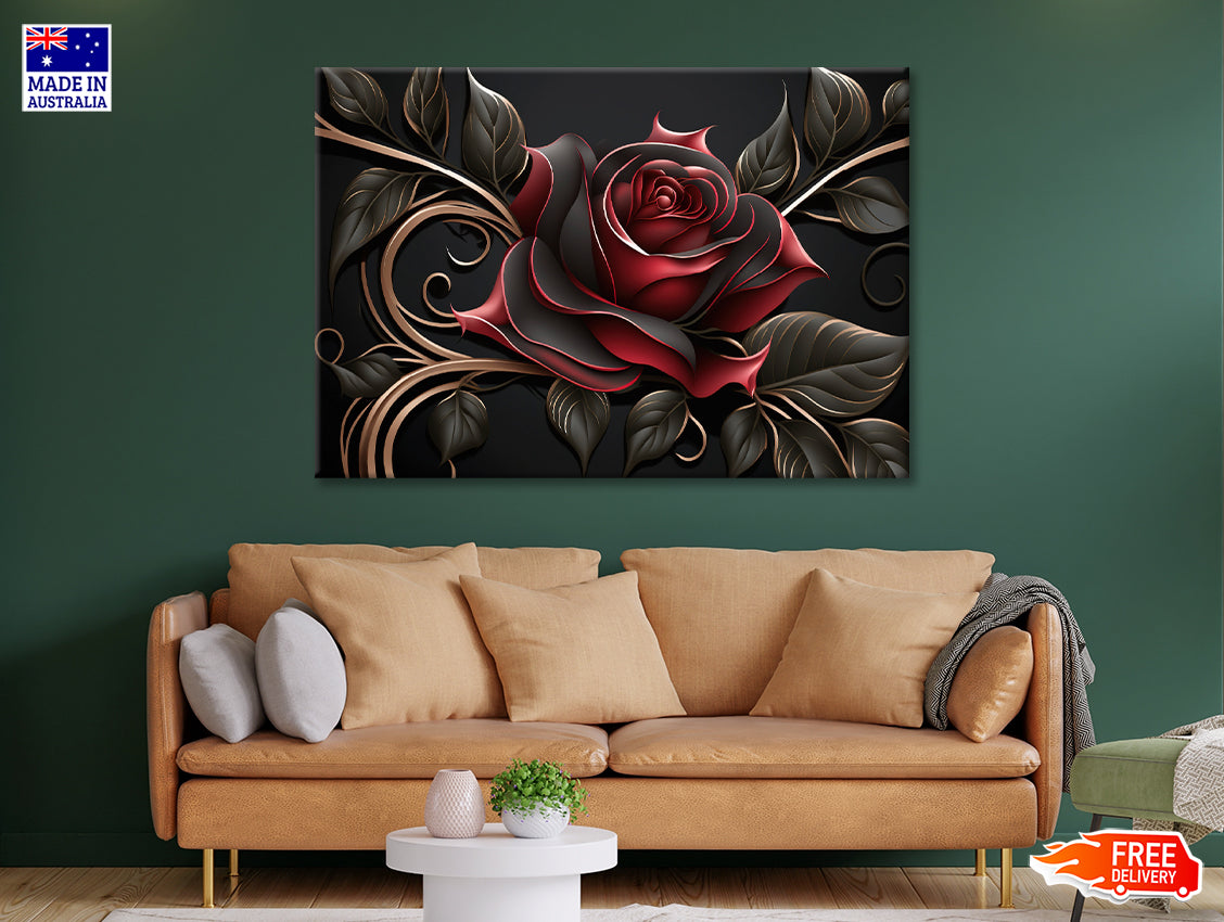 Roses Artistic Flower Design Print 100% Australian Made - Bella Home Decor