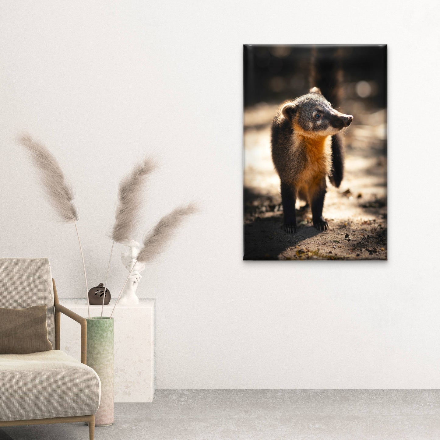 South American Brown Nosed Coati Wild Animals Wall Art Decor 100% Australian Made
