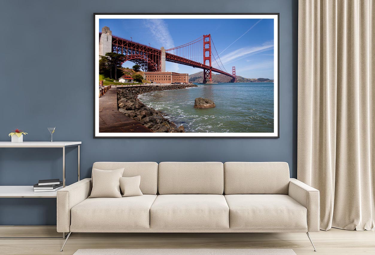 Golden Gate Bridge in The Bright Summer Light Home Decor Premium Quality Poster Print Choose Your Sizes