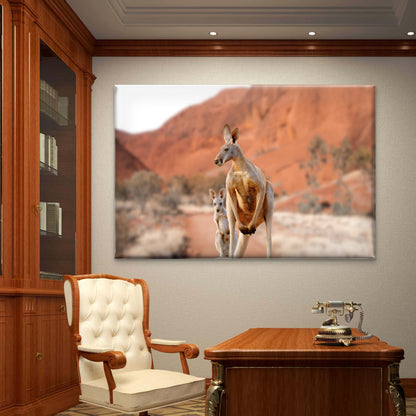 Red Kangaroo Uluru Outback Wall Art Decor 100% Australian Made - Bella Home Decor