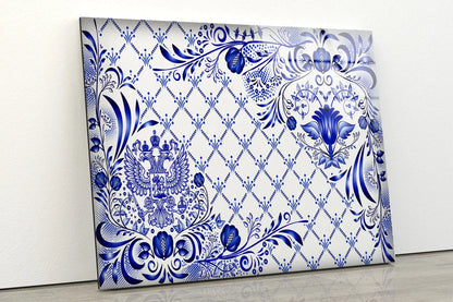 Blue Pattern Design UV Direct Aluminum Print Australian Made Quality