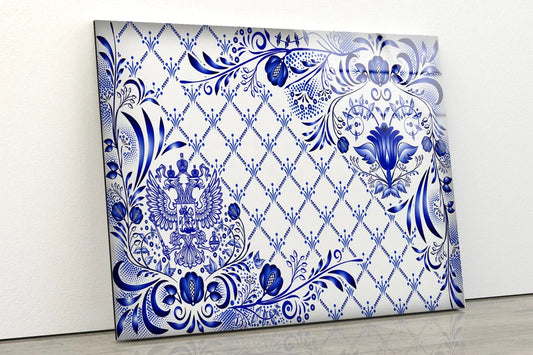 Blue Pattern Design UV Direct Aluminum Print Australian Made Quality