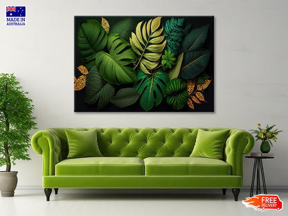 Lush Tropical Leaves in Vibrant Green Print 100% Australian Made - Bella Home Decor