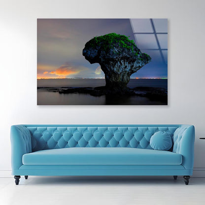 The Vase-Shaped Rock on the Sea Taiwan Acrylic Glass Print Tempered Glass Wall Art 100% Made in Australia Ready to Hang