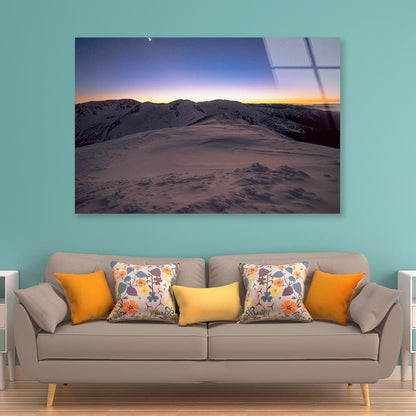 The Snowy Mountain Acrylic Glass Print Tempered Glass Wall Art 100% Made in Australia Ready to Hang