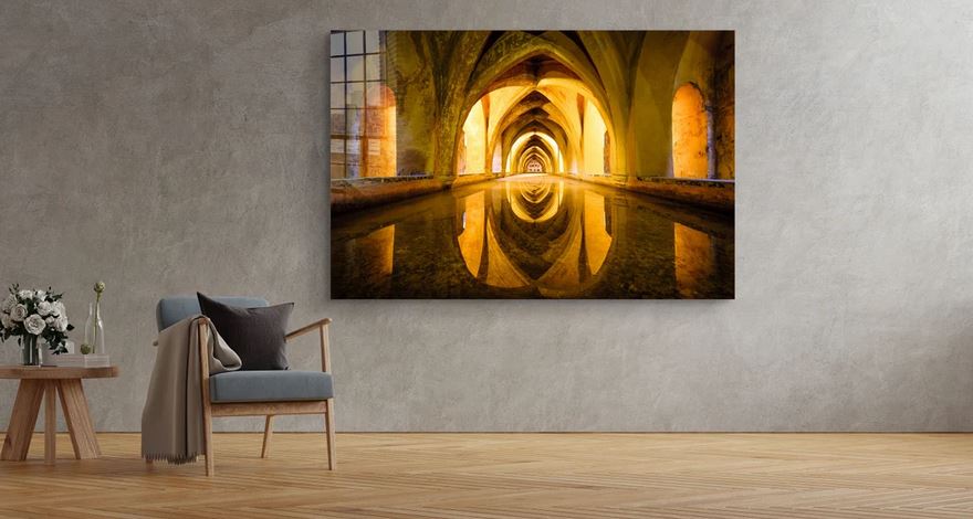 Royal Alcázar Seville UV Direct Aluminum Print Australian Made Quality